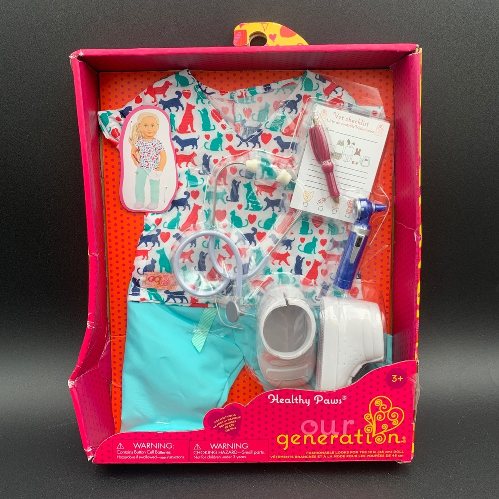 Our Generation Healthy Paws Vet Uniform Outfit for 18 Inch Dolls New In Box Wear